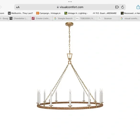 Visual Comfort Darlana Wrapped Ring Chandelier - Thumbnail 5